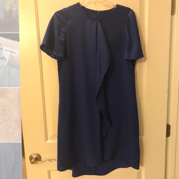 BCBG Short Sleeve Ruffle Swing Dress Sz S - Picture 5 of 6